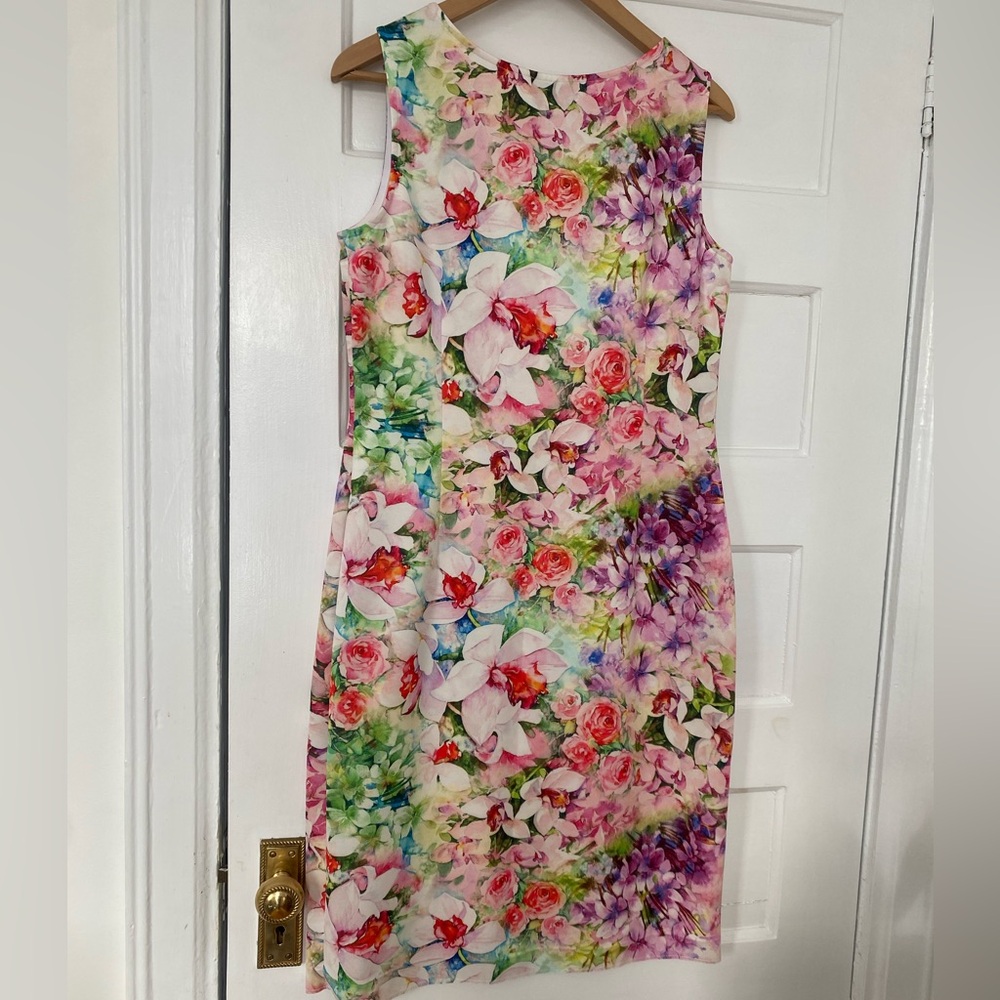 Joseph Ribkoff floral orchid summer shift dress - Picture 2 of 10